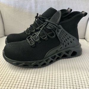 *Brand new* steel toe slip resistant black men’s work sneaker size 11
